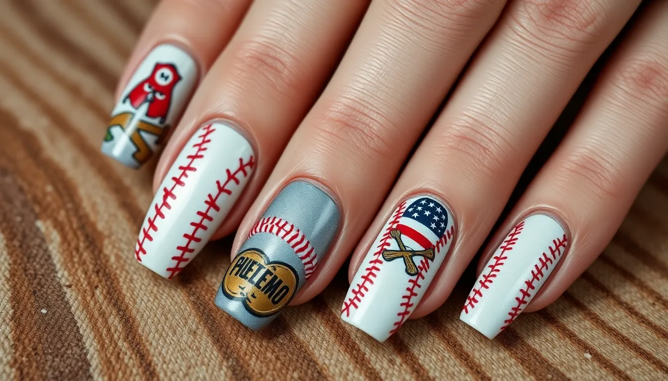 25 Stunning Baseball Nail Ideas to Show Your Team Spirit This Season 4 25 Stunning Baseball Nail Ideas to Show Your Team Spirit This Season 3