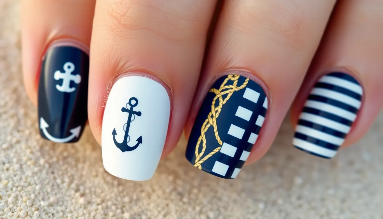 30+ Stunning Beach Nail Ideas That'll Make You Feel Like You're on Vacation 4 30+ Stunning Beach Nail Ideas That'll Make You Feel Like You're on Vacation 3