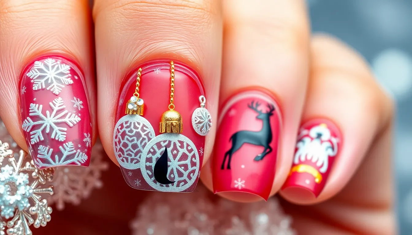 25+ Stunning Christmas Nail Art Ideas That'll Make You Holiday Party Ready 4 25+ Stunning Christmas Nail Art Ideas That'll Make You Holiday Party Ready 3