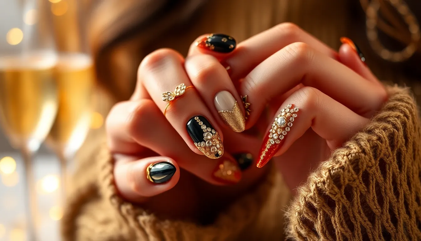 25 Stunning December Nail Ideas to Sparkle Through the Holidays 4 25 Stunning December Nail Ideas to Sparkle Through the Holidays 3