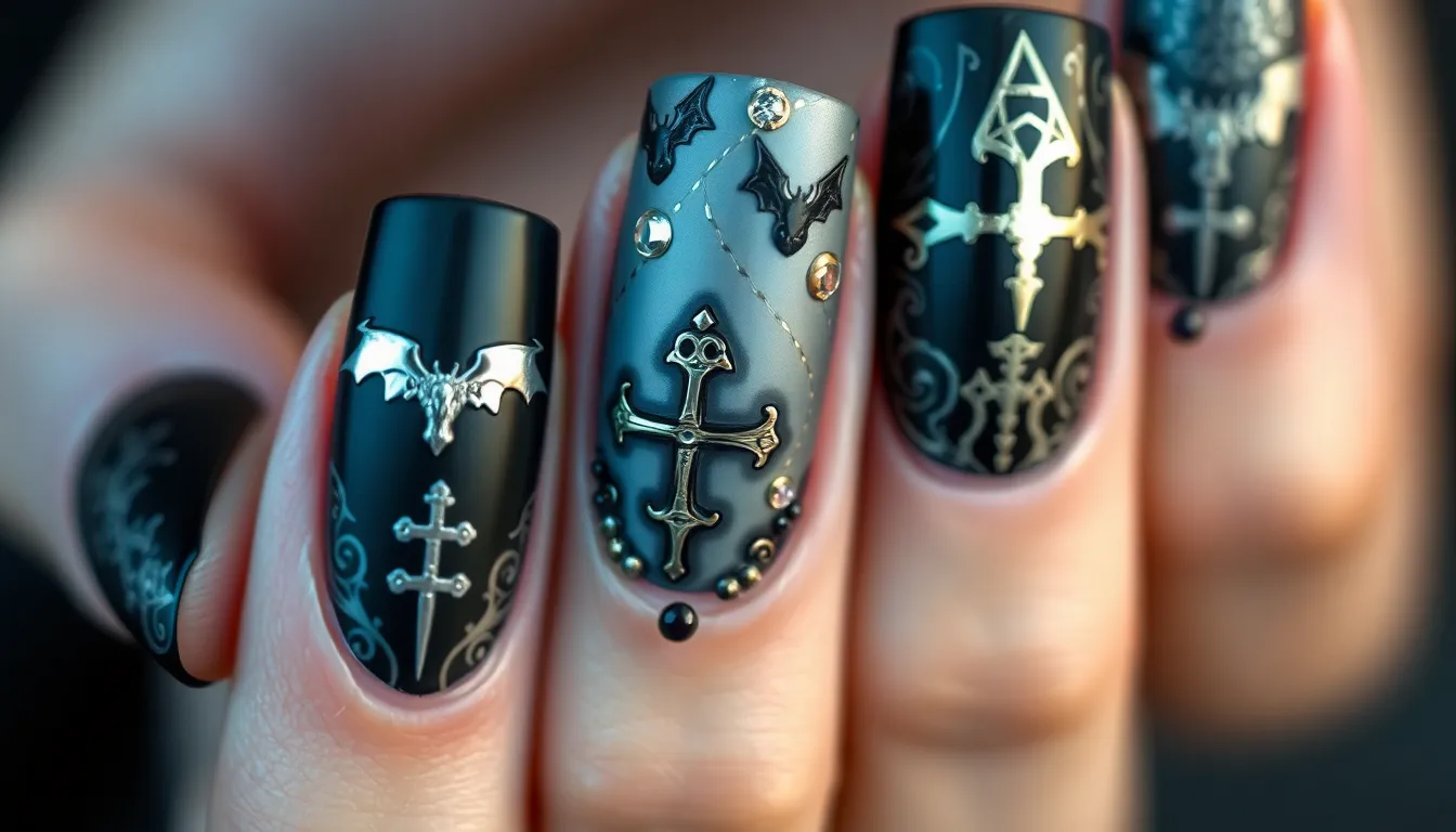 30+ Dark & Stunning Goth Nail Ideas to Transform Your Manicure 3