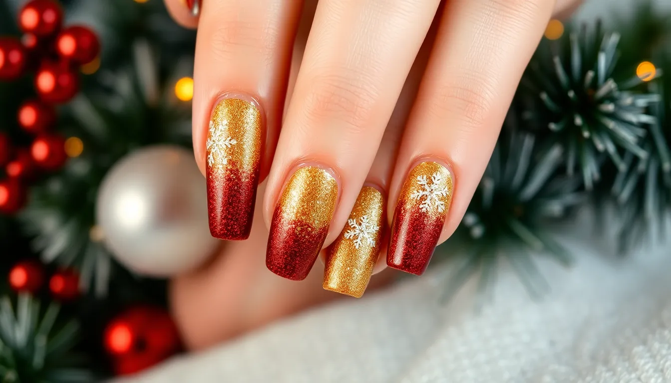 50 Stunning Christmas Nail Art Ideas for the Perfect Holiday Manicure 4 50 Stunning Christmas Nail Art Ideas for the Perfect Holiday Manicure 3
