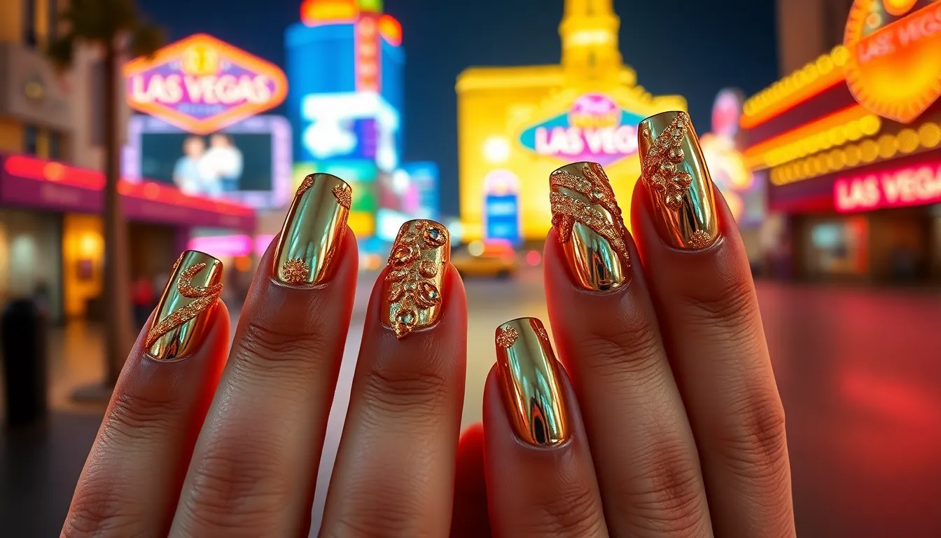 30 Stunning Nail Ideas for Vegas That Will Make You Instagram Famous 4 30 Stunning Nail Ideas for Vegas That Will Make You Instagram Famous 3