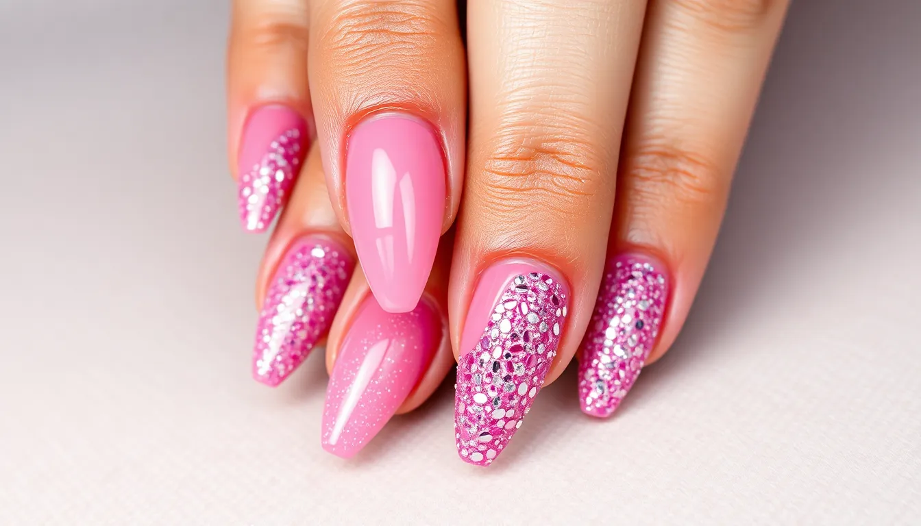 50+ Stunning Pink Acrylic Nail Ideas That'll Make You Book Your Next Appointment 4 50+ Stunning Pink Acrylic Nail Ideas That'll Make You Book Your Next Appointment 3