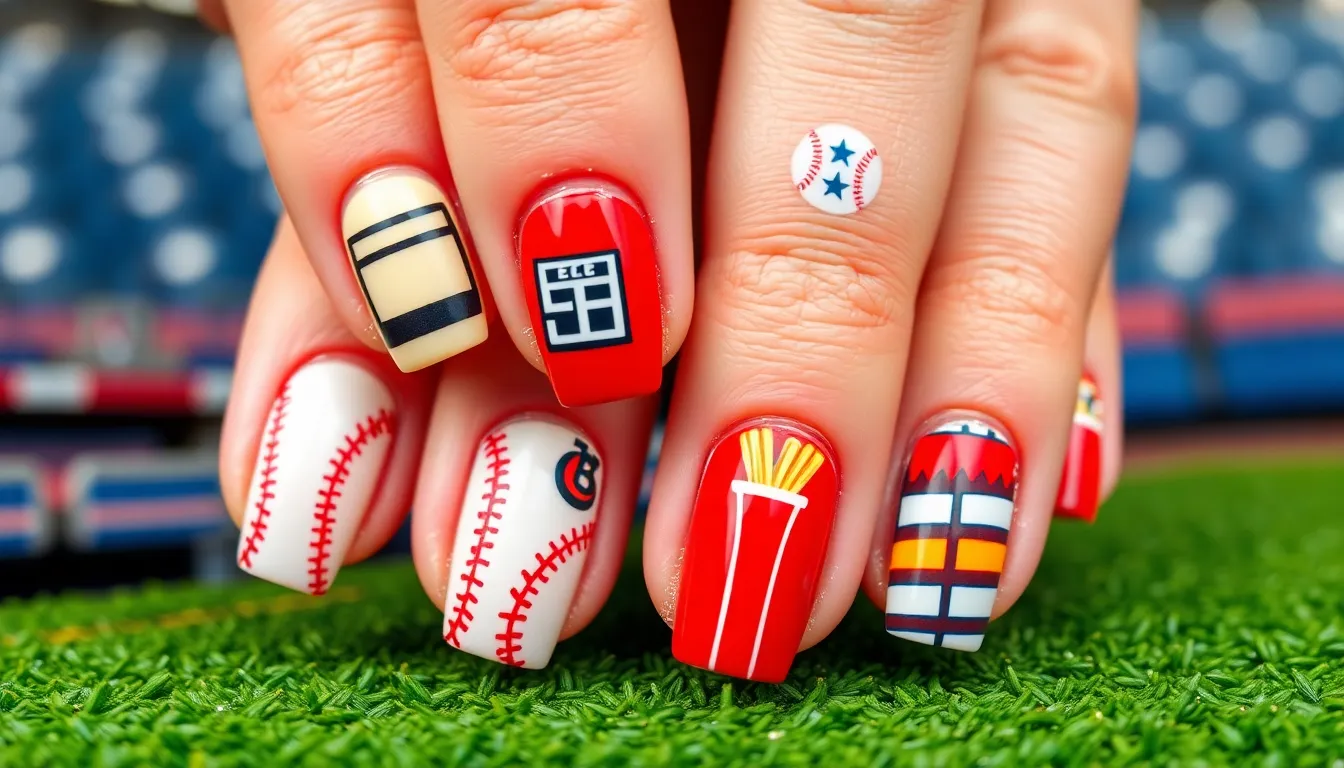 25 Stunning Baseball Nail Ideas to Show Your Team Spirit This Season 6 25 Stunning Baseball Nail Ideas to Show Your Team Spirit This Season 5