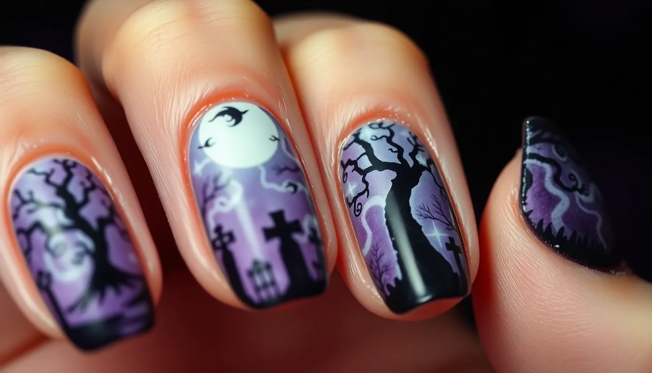 15 Spooky Beetlejuice Nail Ideas That'll Have You Saying His Name Three Times 6 15 Spooky Beetlejuice Nail Ideas That'll Have You Saying His Name Three Times 5