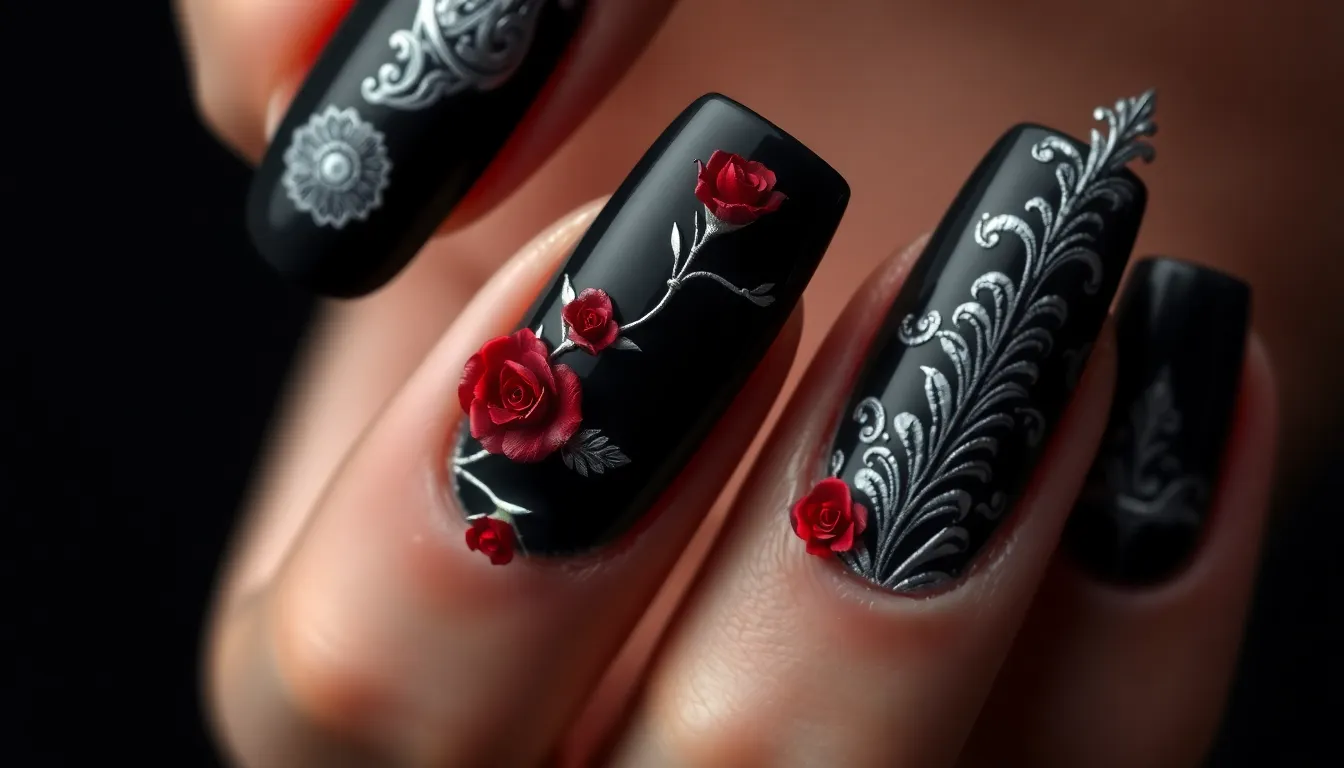 50+ Stunning Black Acrylic Nail Ideas That'll Make You Ditch Every Other Color 5