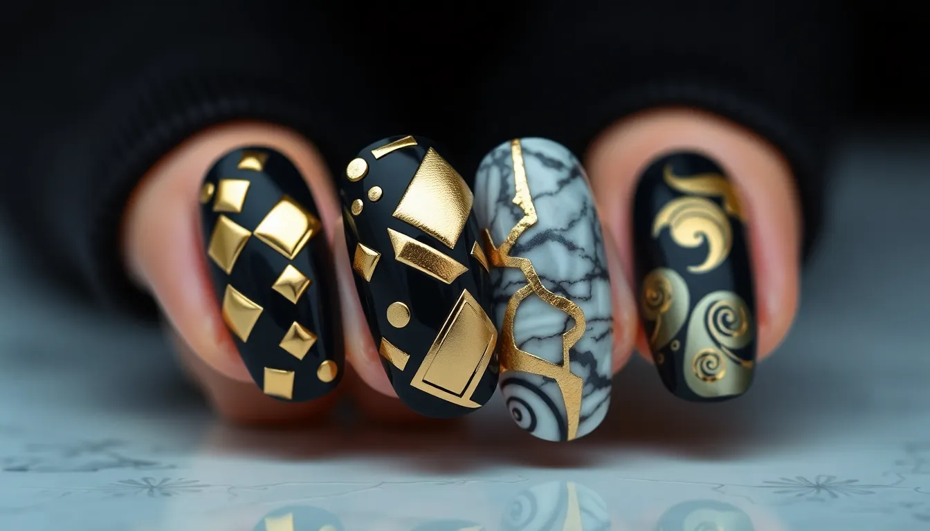 30+ Stunning Black Nail Art Ideas That'll Make You Ditch Color Forever 5