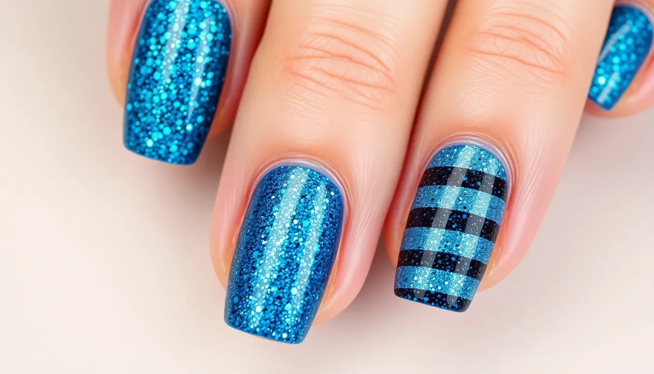 30+ Blue and Black Nail Ideas: Stunning Designs You Can Try at Home 6 30+ Blue and Black Nail Ideas: Stunning Designs You Can Try at Home 5
