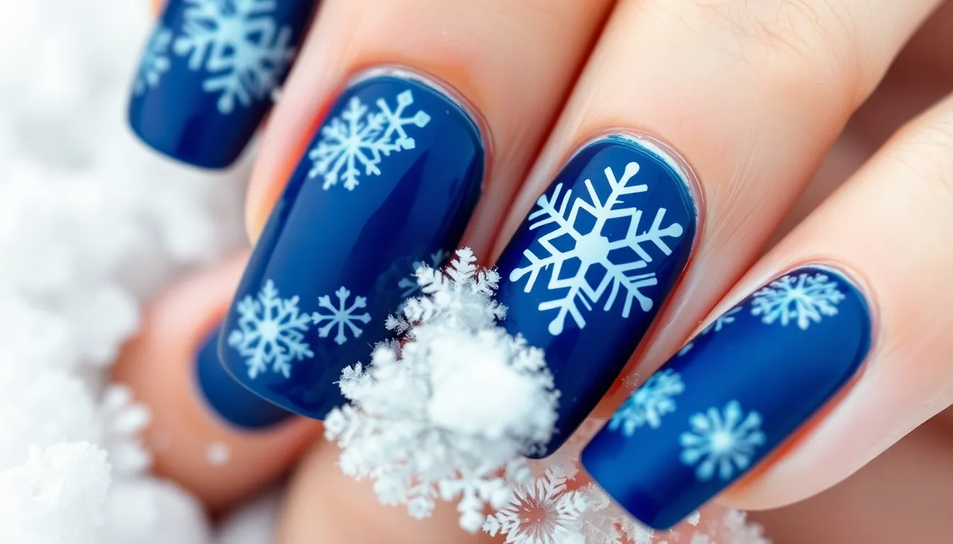 25 Stunning Blue Winter Nail Ideas That'll Make You Love Cold Weather 6 25 Stunning Blue Winter Nail Ideas That'll Make You Love Cold Weather 5