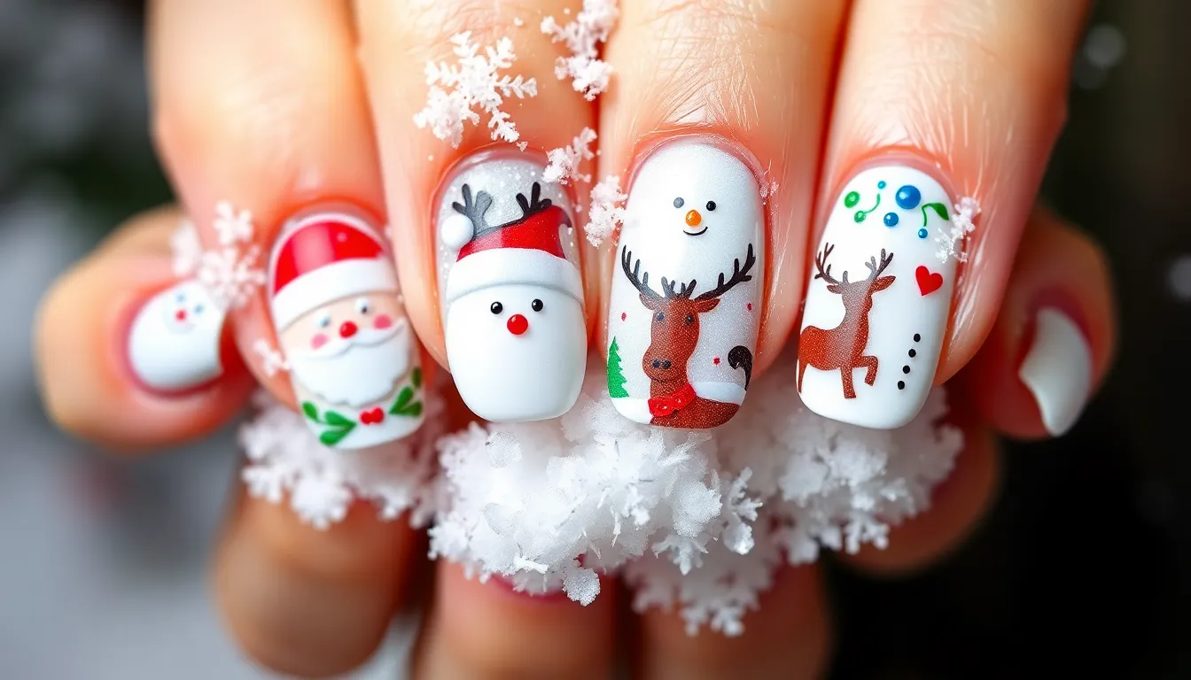 25 Stunning Christmas Acrylic Nail Ideas to Sparkle This Holiday Season 6 25 Stunning Christmas Acrylic Nail Ideas to Sparkle This Holiday Season 5