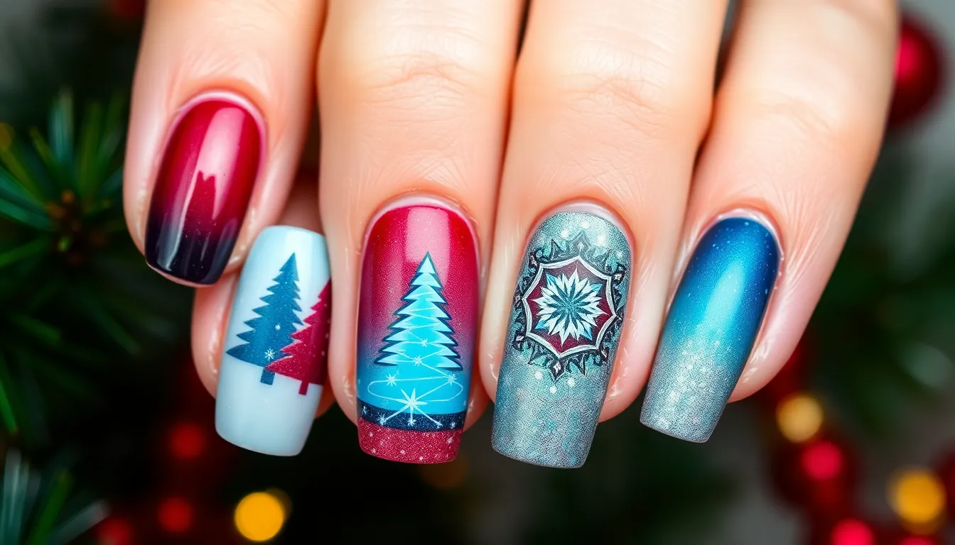 25+ Stunning Christmas Nail Art Ideas That'll Make You Holiday Party Ready 6 25+ Stunning Christmas Nail Art Ideas That'll Make You Holiday Party Ready 5