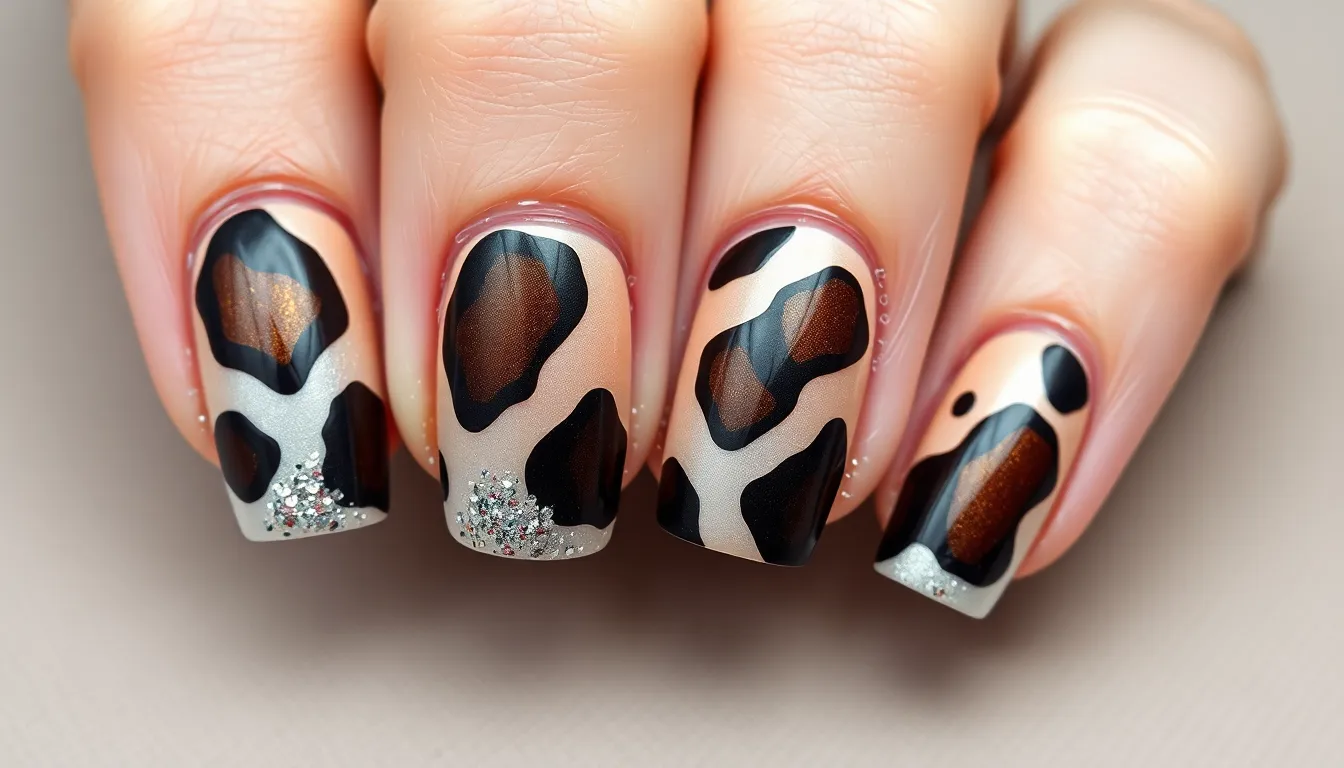 50+ Trendy Cow Print Nail Ideas: Easy DIY Designs & Professional Tips for 2025 6 50+ Trendy Cow Print Nail Ideas: Easy DIY Designs & Professional Tips for 2025 5