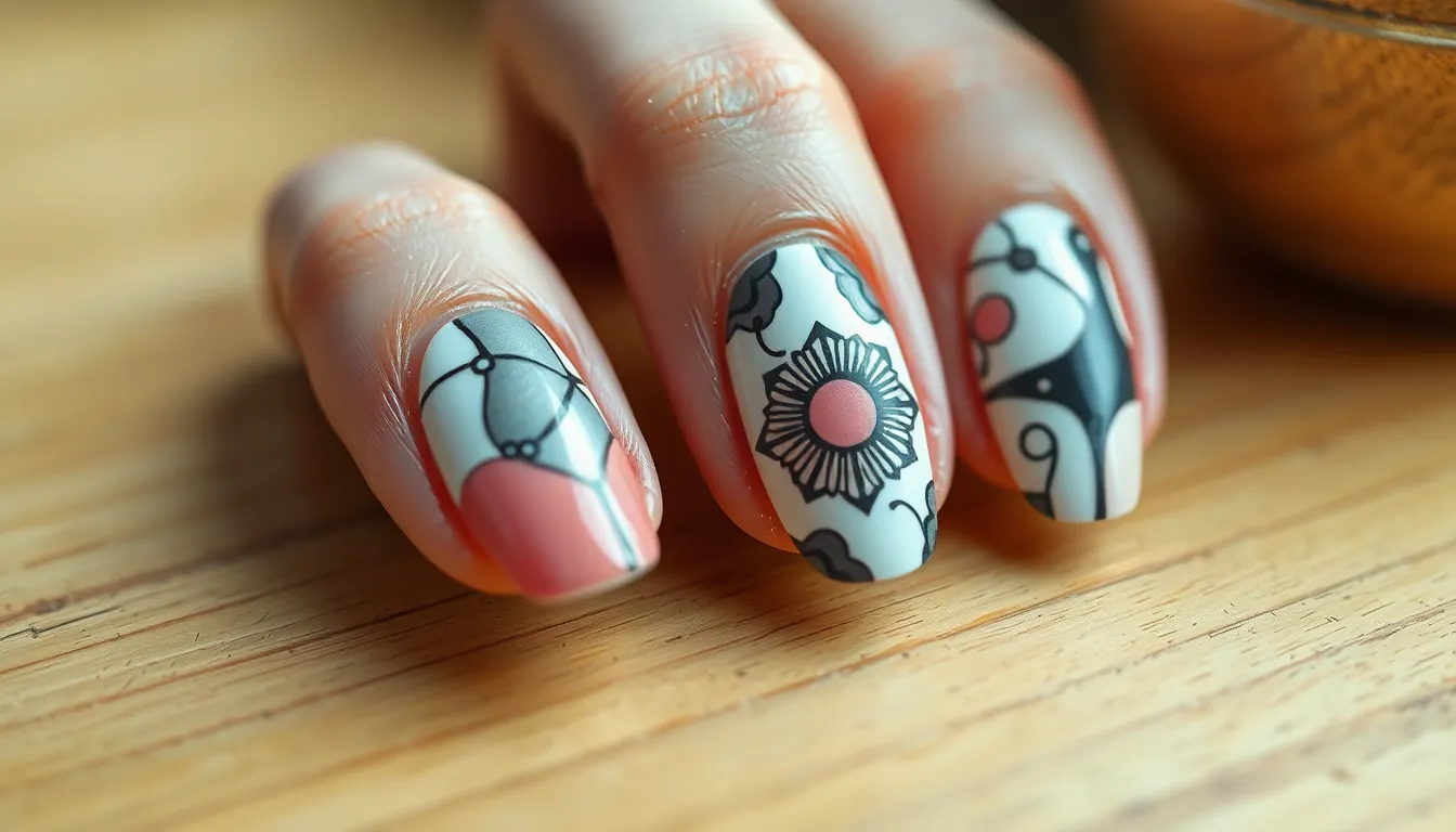 30 Stunning Abstract Nail Art Ideas to Transform Your Manicure Game 8 30 Stunning Abstract Nail Art Ideas to Transform Your Manicure Game 7