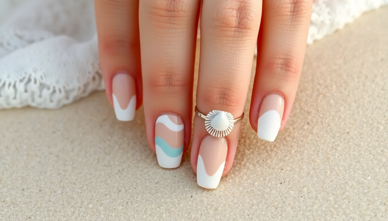 30+ Stunning Beach Nail Ideas That'll Make You Feel Like You're on Vacation 8 30+ Stunning Beach Nail Ideas That'll Make You Feel Like You're on Vacation 7