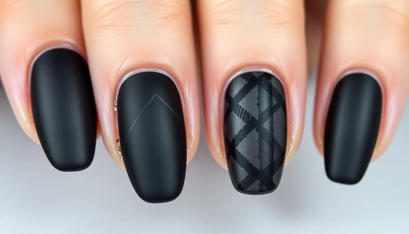 30+ Stunning Black Nail Art Ideas That'll Make You Ditch Color Forever 7