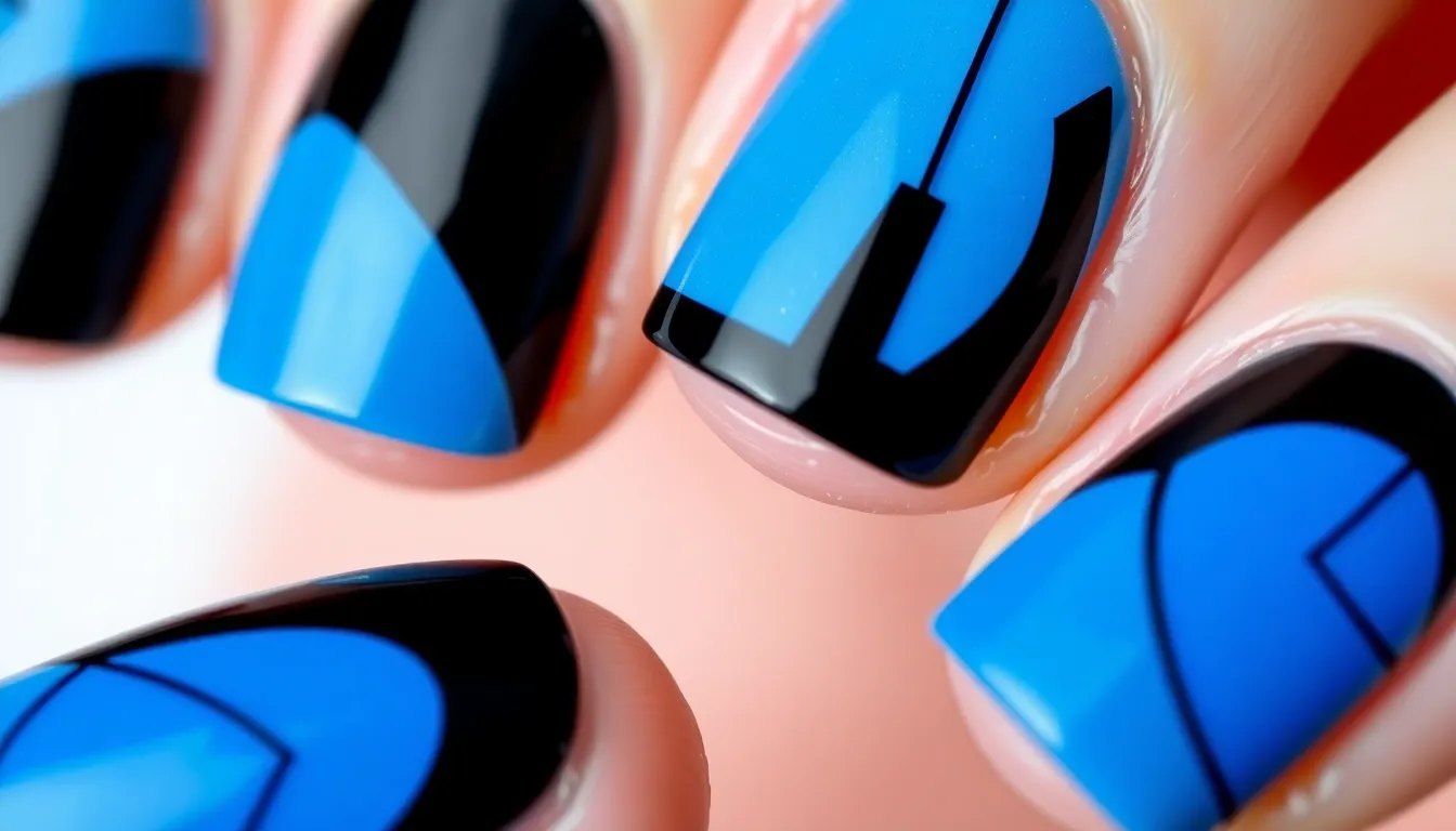 30+ Blue and Black Nail Ideas: Stunning Designs You Can Try at Home 8 30+ Blue and Black Nail Ideas: Stunning Designs You Can Try at Home 7