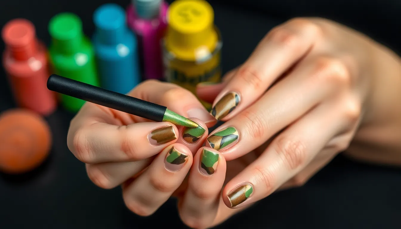 25 Stunning Camouflage Nail Ideas: From Classic Military to Bold Festival Looks 7