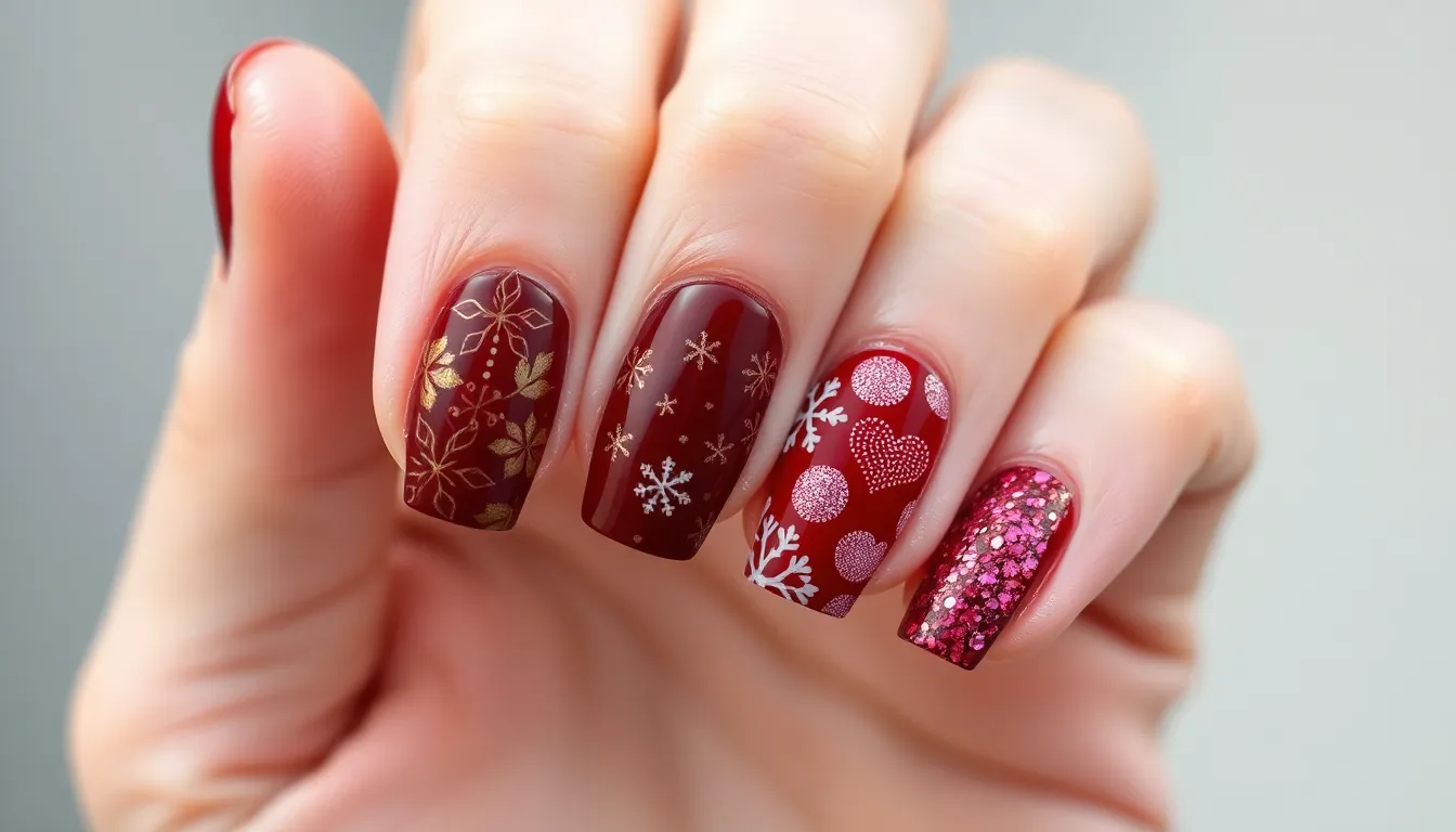 50+ Stunning Dark Red Nail Ideas: From Burgundy to Wine Red Designs (2025) 8 50+ Stunning Dark Red Nail Ideas: From Burgundy to Wine Red Designs (2025) 7