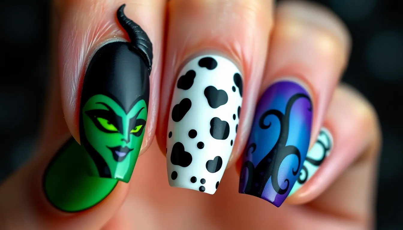 50+ Magical Disney Nail Art Ideas: Princess, Villain & Pixar Designs for Every Fan 8 50+ Magical Disney Nail Art Ideas: Princess, Villain & Pixar Designs for Every Fan 7