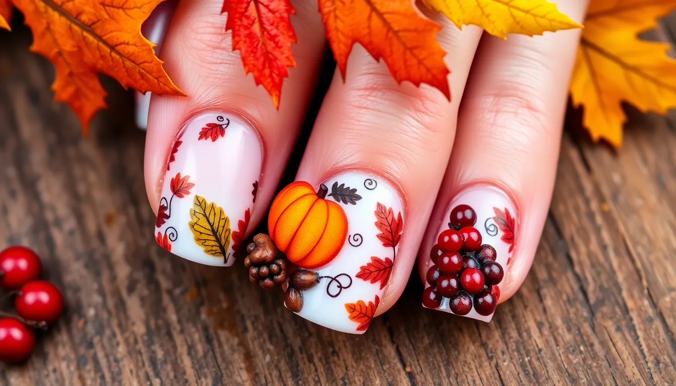 25 Stunning Thanksgiving Nail Ideas: Easy DIY Designs for Every Skill Level 8 25 Stunning Thanksgiving Nail Ideas: Easy DIY Designs for Every Skill Level 7