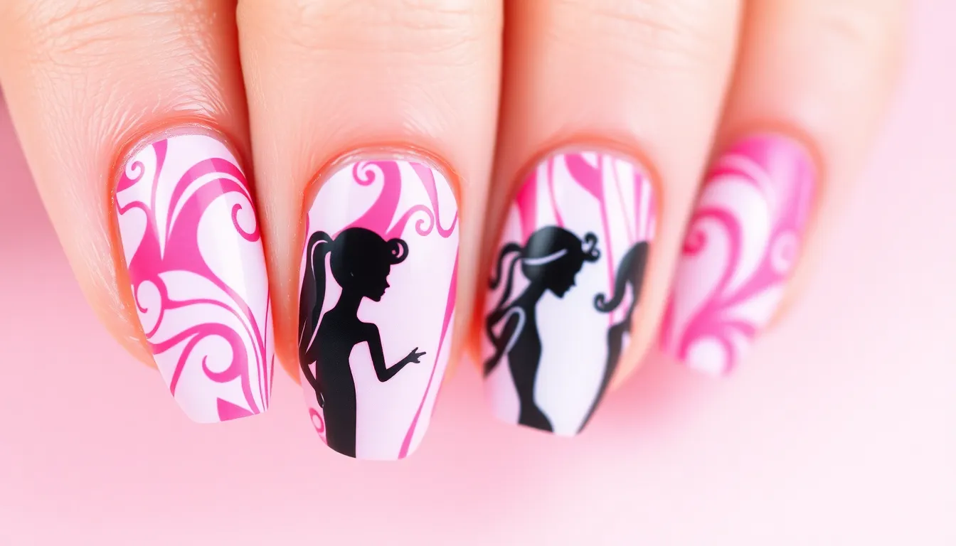 50+ Stunning Barbie Nail Ideas That'll Make You Feel Like a Pink Princess 10 50+ Stunning Barbie Nail Ideas That'll Make You Feel Like a Pink Princess 9