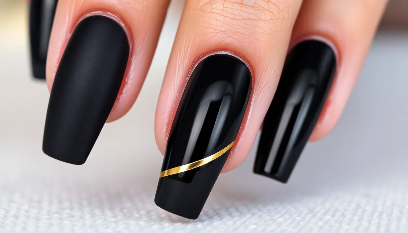 50+ Stunning Black Acrylic Nail Ideas That'll Make You Ditch Every Other Color 9