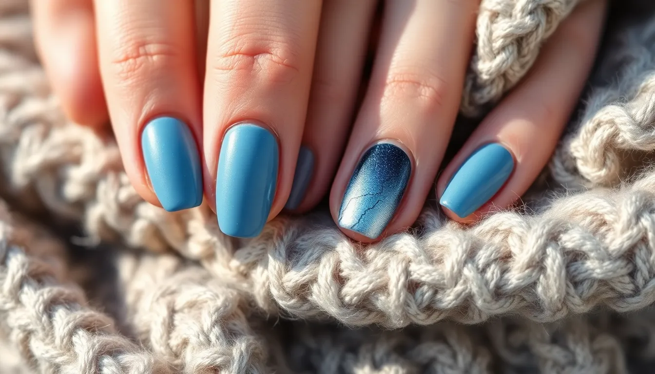 25 Stunning Blue Winter Nail Ideas That'll Make You Love Cold Weather 10 25 Stunning Blue Winter Nail Ideas That'll Make You Love Cold Weather 9