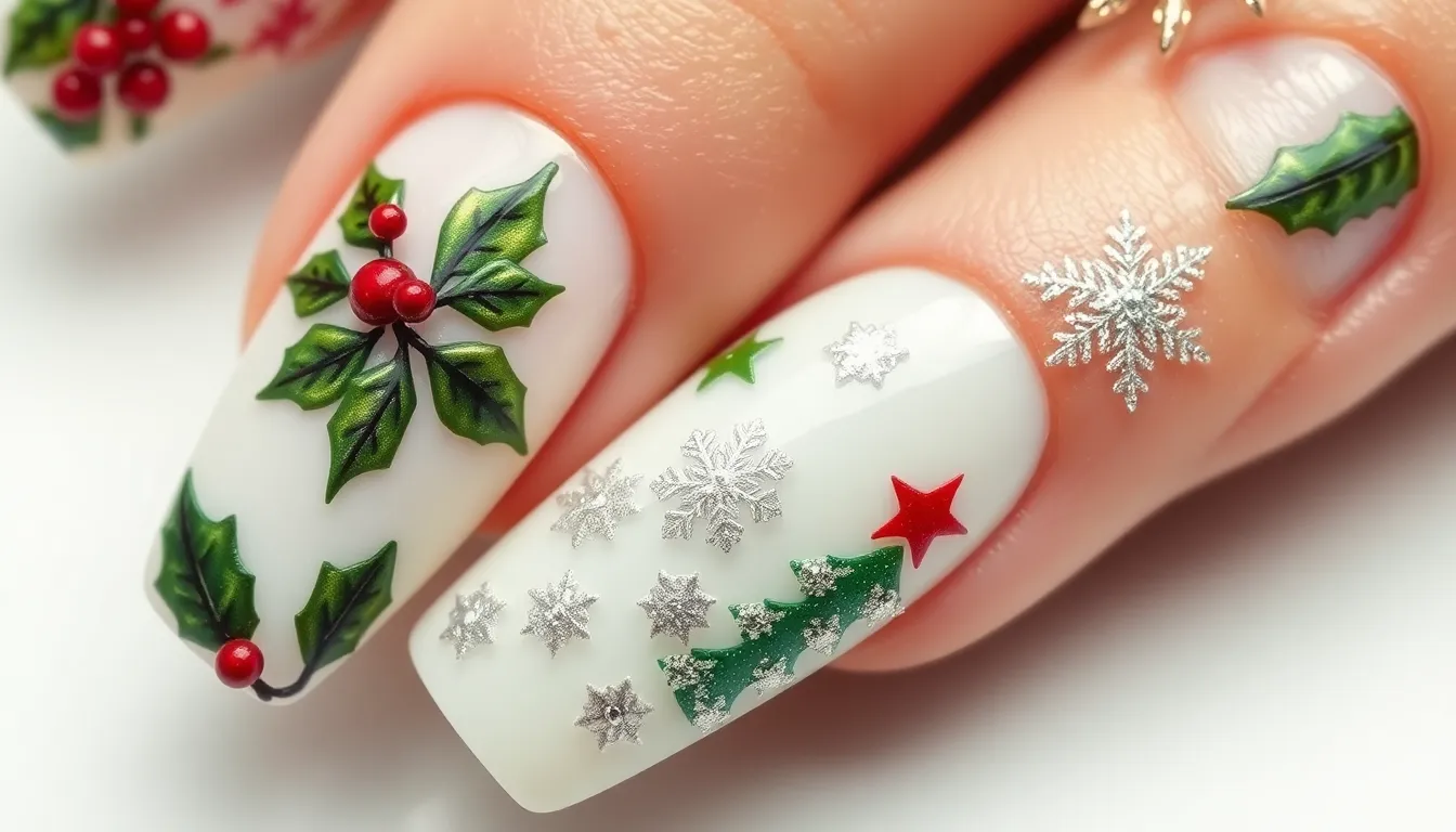 25 Stunning Christmas Dip Powder Nail Ideas to Sparkle All Season Long 10 25 Stunning Christmas Dip Powder Nail Ideas to Sparkle All Season Long 9