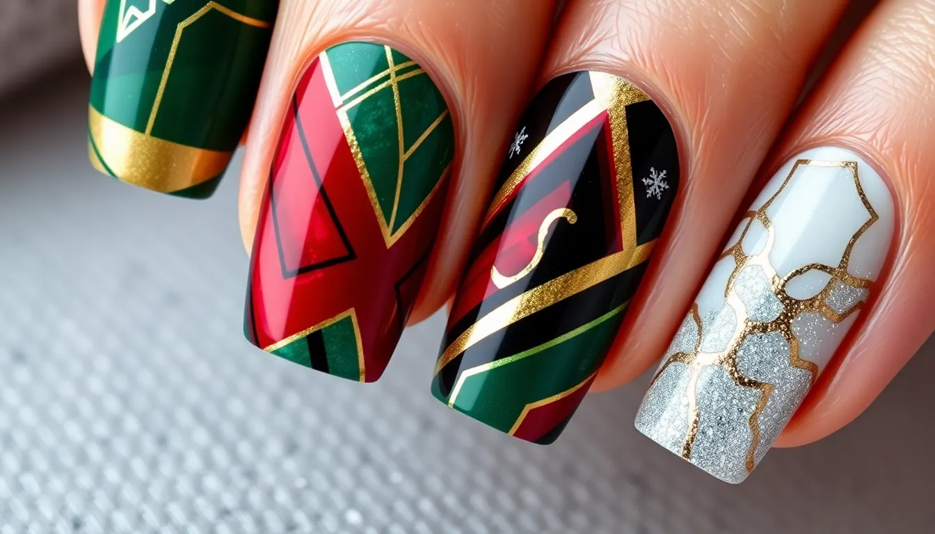 50 Stunning Christmas Nail Art Ideas for the Perfect Holiday Manicure 10 50 Stunning Christmas Nail Art Ideas for the Perfect Holiday Manicure 9