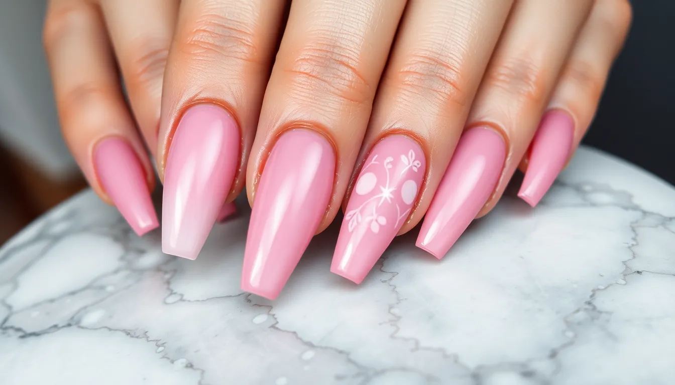 50+ Stunning Pink Acrylic Nail Ideas That'll Make You Book Your Next Appointment 10 50+ Stunning Pink Acrylic Nail Ideas That'll Make You Book Your Next Appointment 9
