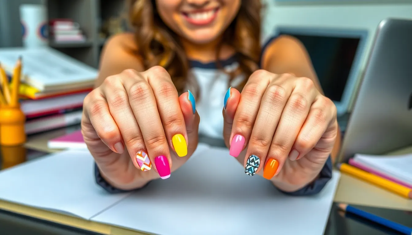 25+ Back to School Nail Ideas That'll Make You the Envy of Every Classroom 12 25+ Back to School Nail Ideas That'll Make You the Envy of Every Classroom 11