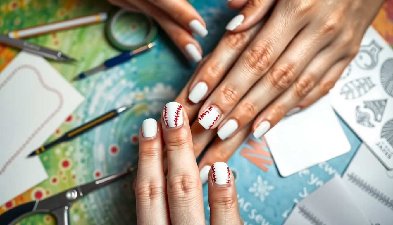 25 Stunning Baseball Nail Ideas to Show Your Team Spirit This Season 12 25 Stunning Baseball Nail Ideas to Show Your Team Spirit This Season 11
