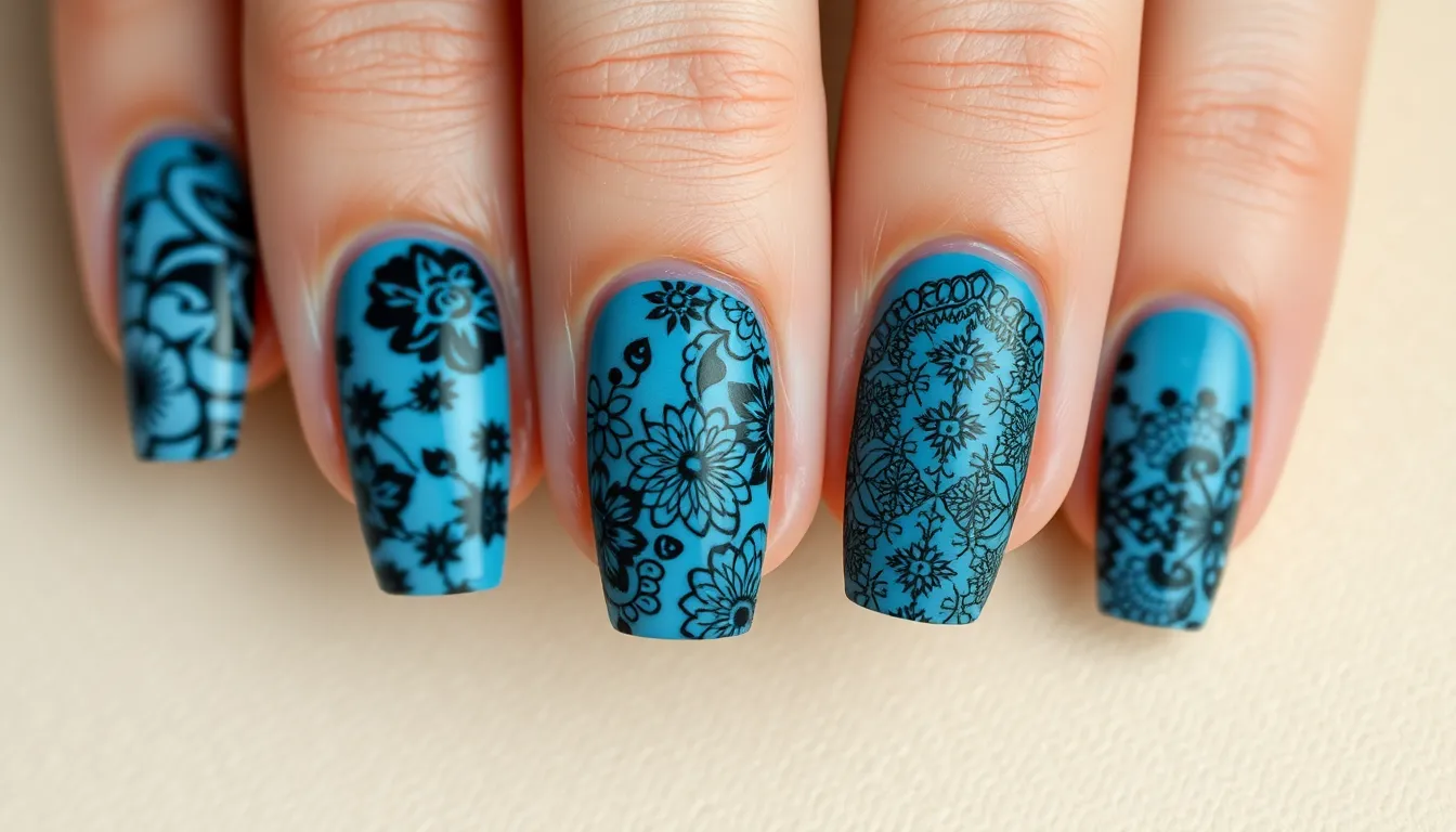 30+ Blue and Black Nail Ideas: Stunning Designs You Can Try at Home 12 30+ Blue and Black Nail Ideas: Stunning Designs You Can Try at Home 11
