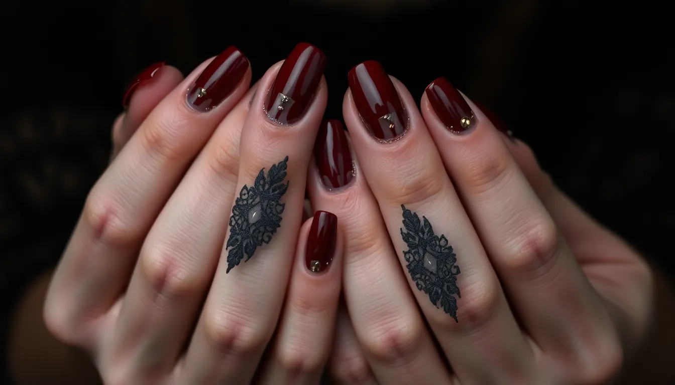 50+ Stunning Dark Red Nail Ideas: From Burgundy to Wine Red Designs (2025) 12 50+ Stunning Dark Red Nail Ideas: From Burgundy to Wine Red Designs (2025) 11