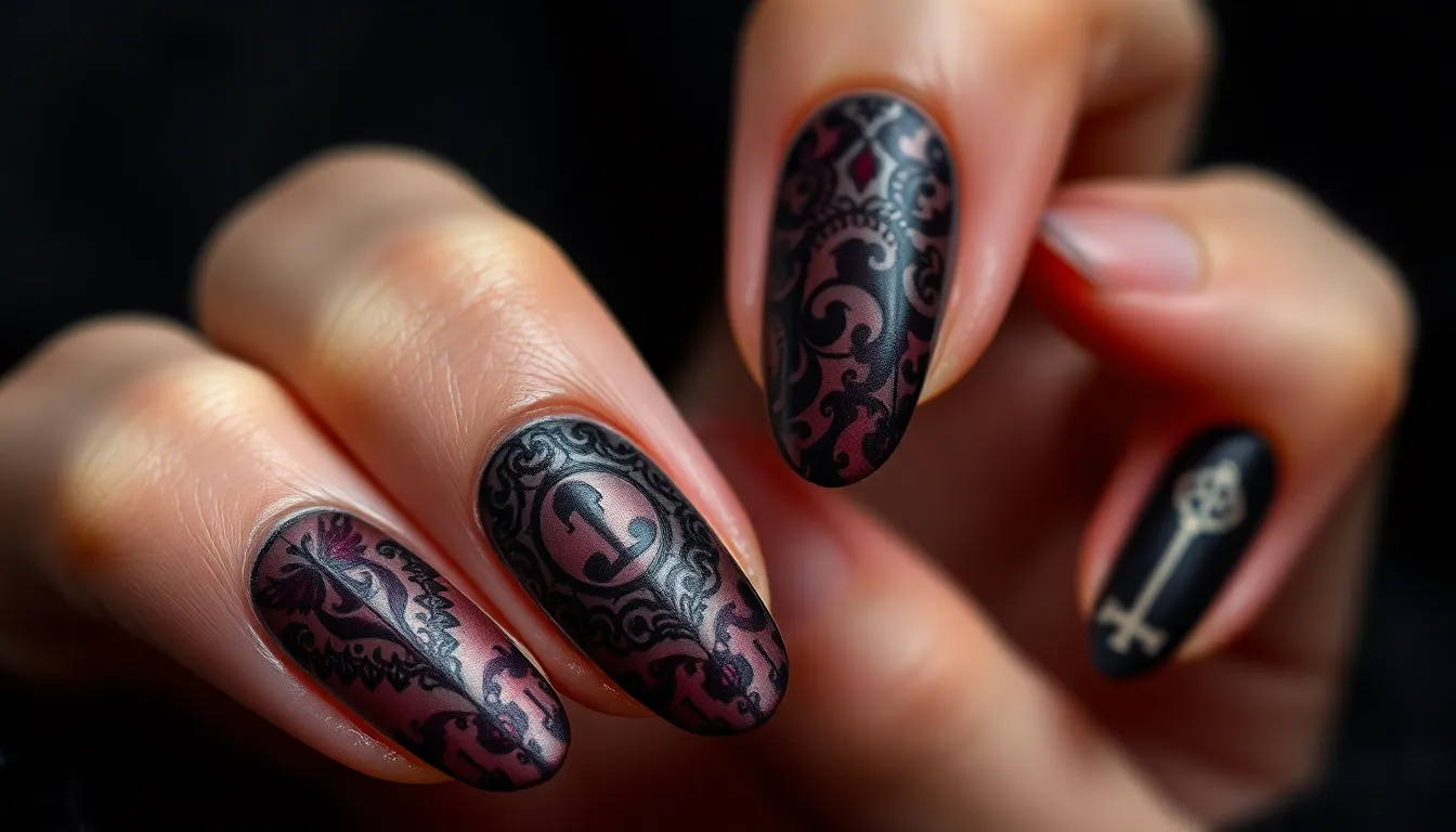 30+ Dark & Stunning Goth Nail Ideas to Transform Your Manicure 11