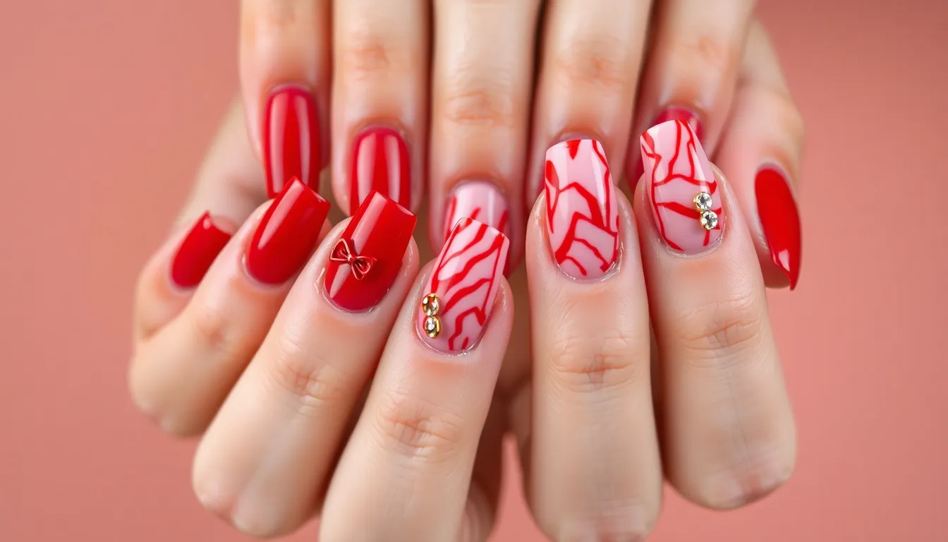 50+ Stunning Red Nail Ideas: From Classic to Trendy Designs for Every Occasion 12 50+ Stunning Red Nail Ideas: From Classic to Trendy Designs for Every Occasion 11