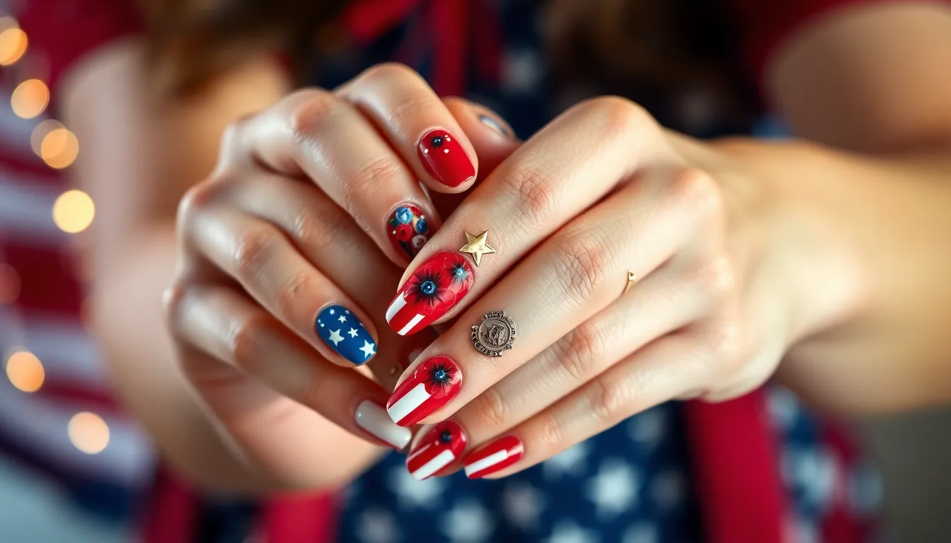 25+ Red White and Blue Nail Ideas That'll Make You Feel Extra Patriotic 12 25+ Red White and Blue Nail Ideas That'll Make You Feel Extra Patriotic 11