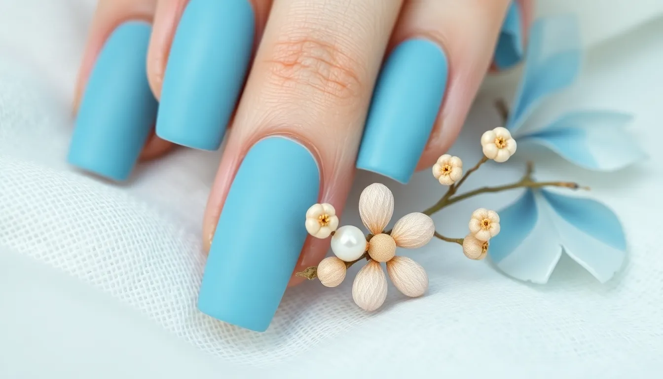 50+ Stunning Baby Blue Nail Ideas That'll Make You Ditch Your Go-To Color 14 50+ Stunning Baby Blue Nail Ideas That'll Make You Ditch Your Go-To Color 13