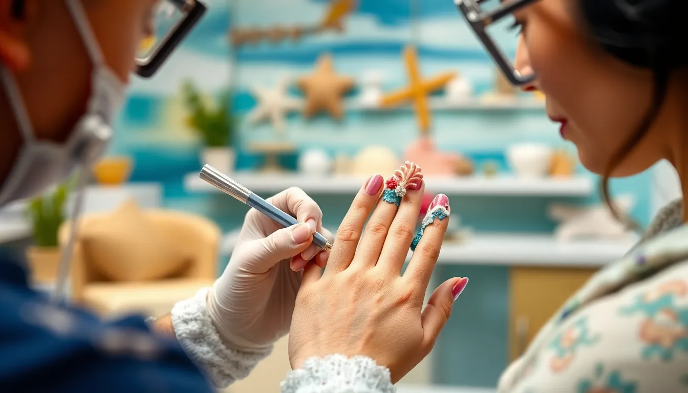 30+ Stunning Beach Nail Ideas That'll Make You Feel Like You're on Vacation 14 30+ Stunning Beach Nail Ideas That'll Make You Feel Like You're on Vacation 13
