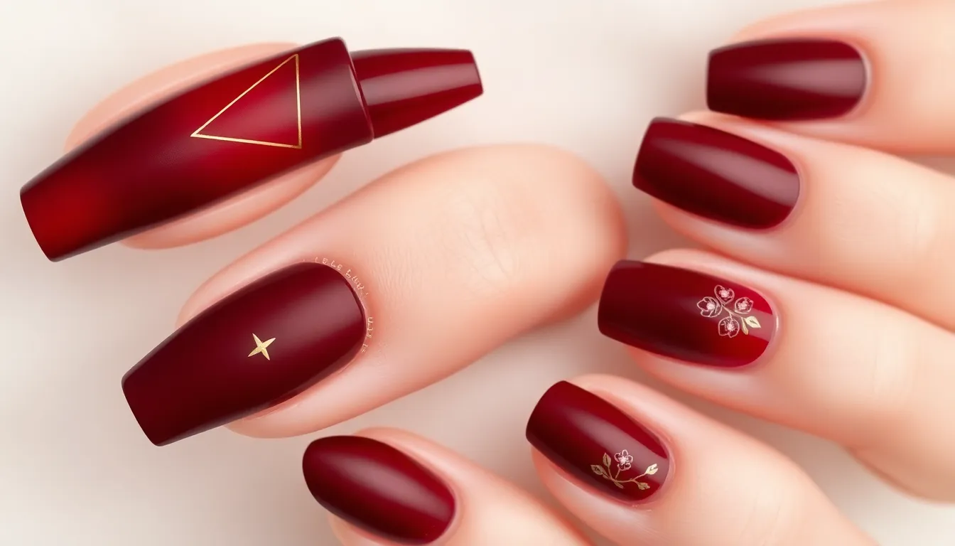 50+ Stunning Dark Red Nail Ideas: From Burgundy to Wine Red Designs (2025) 14 50+ Stunning Dark Red Nail Ideas: From Burgundy to Wine Red Designs (2025) 13