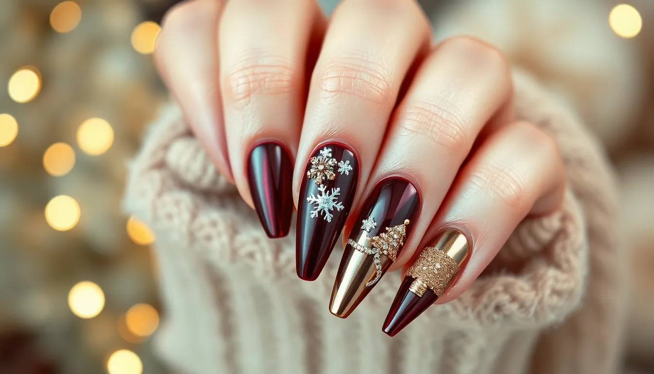 25 Stunning December Nail Ideas to Sparkle Through the Holidays 14 25 Stunning December Nail Ideas to Sparkle Through the Holidays 13