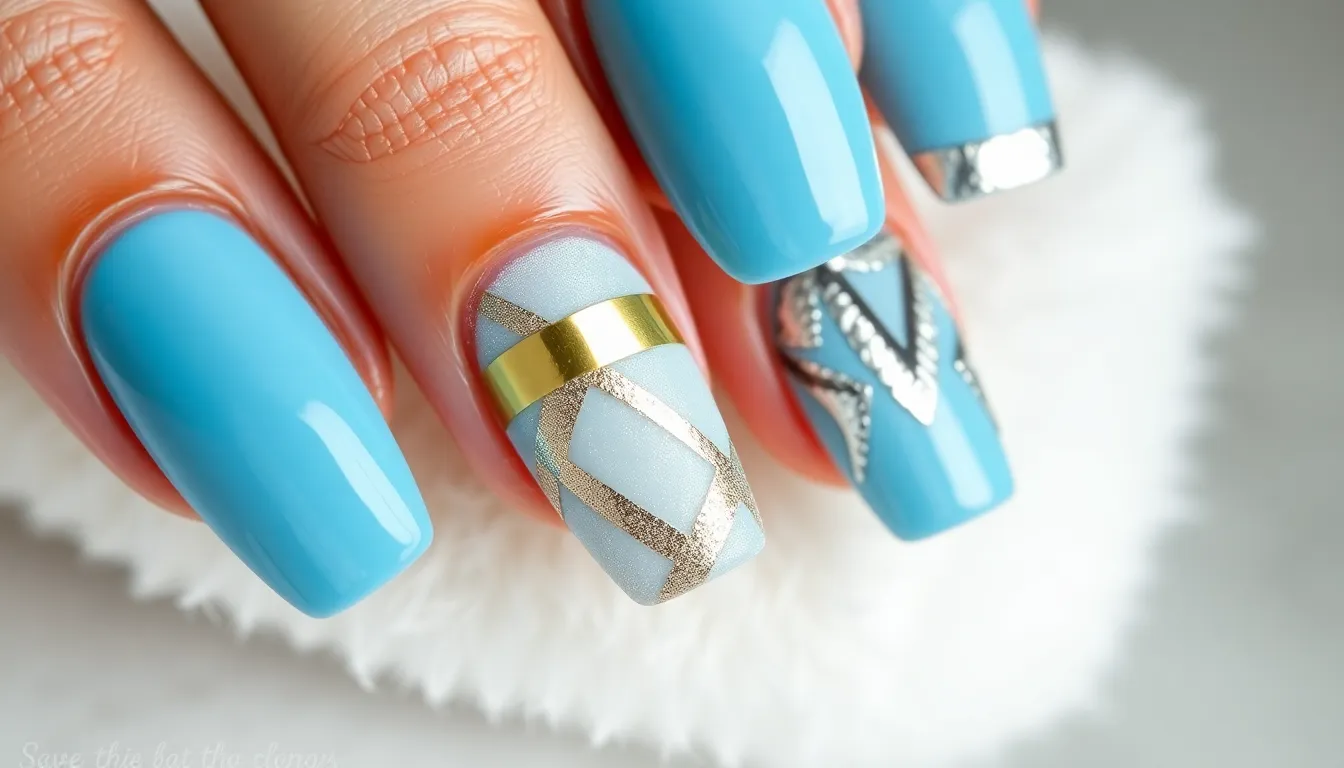 50+ Stunning Baby Blue Nail Ideas That'll Make You Ditch Your Go-To Color 16 50+ Stunning Baby Blue Nail Ideas That'll Make You Ditch Your Go-To Color 15