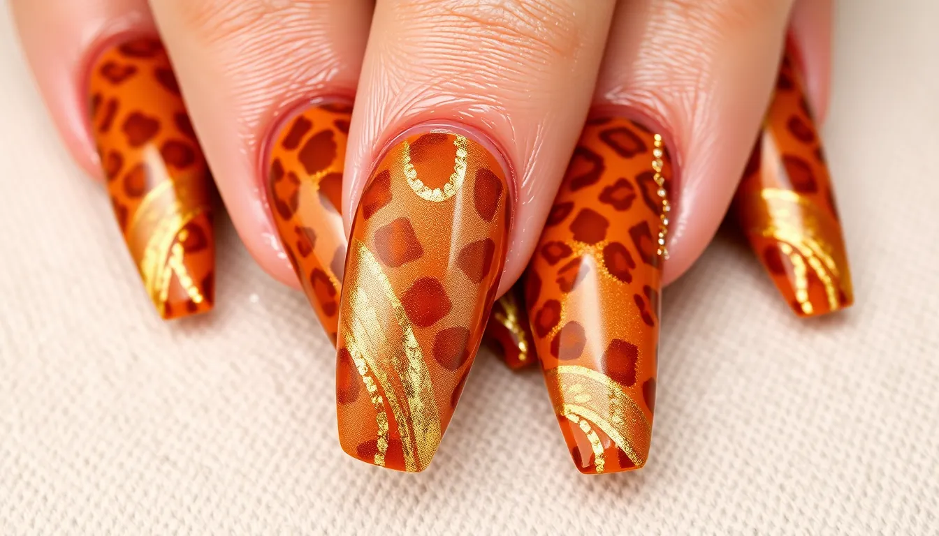 25 Stunning Cheetah Nail Ideas That'll Make You Feel Fierce and Fabulous 16 25 Stunning Cheetah Nail Ideas That'll Make You Feel Fierce and Fabulous 15