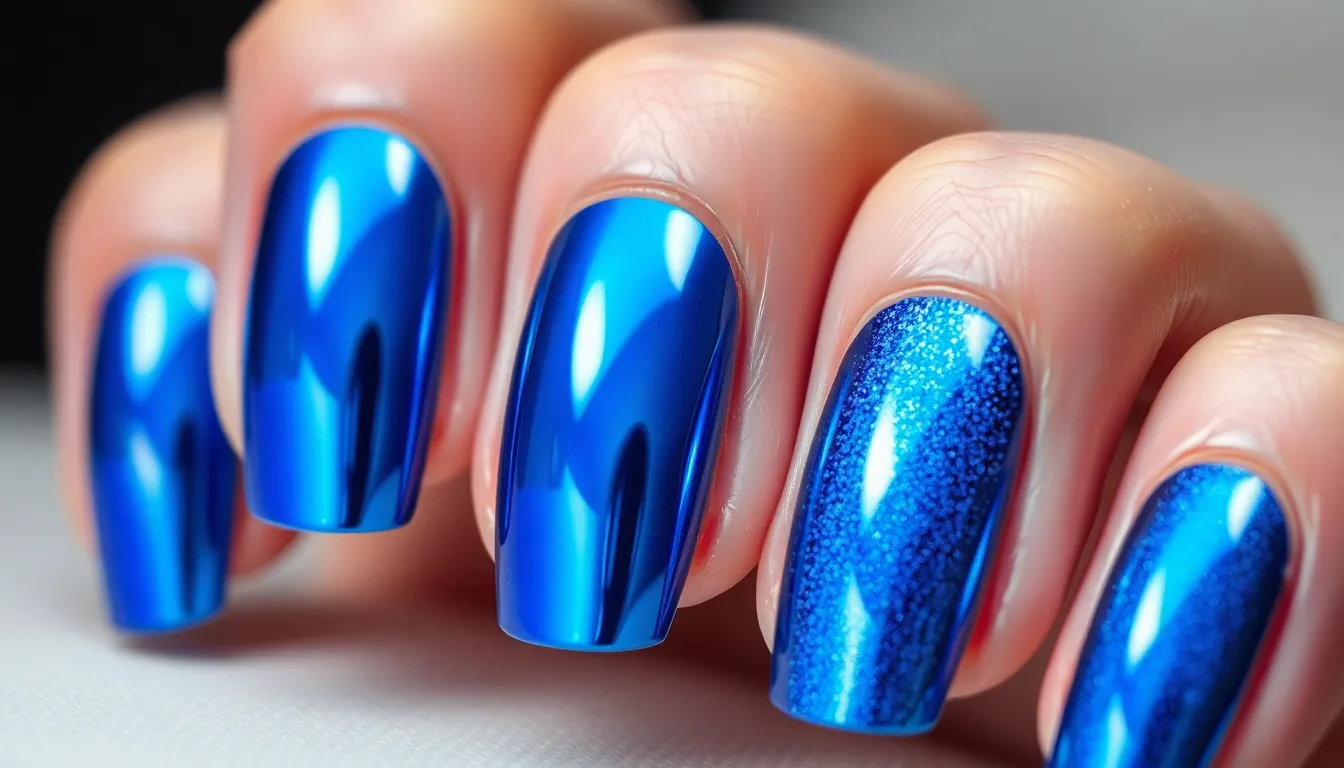 50+ Stunning Blue Nail Ideas That'll Make You Ditch Your Go-To Polish 16 50+ Stunning Blue Nail Ideas That'll Make You Ditch Your Go-To Polish 15