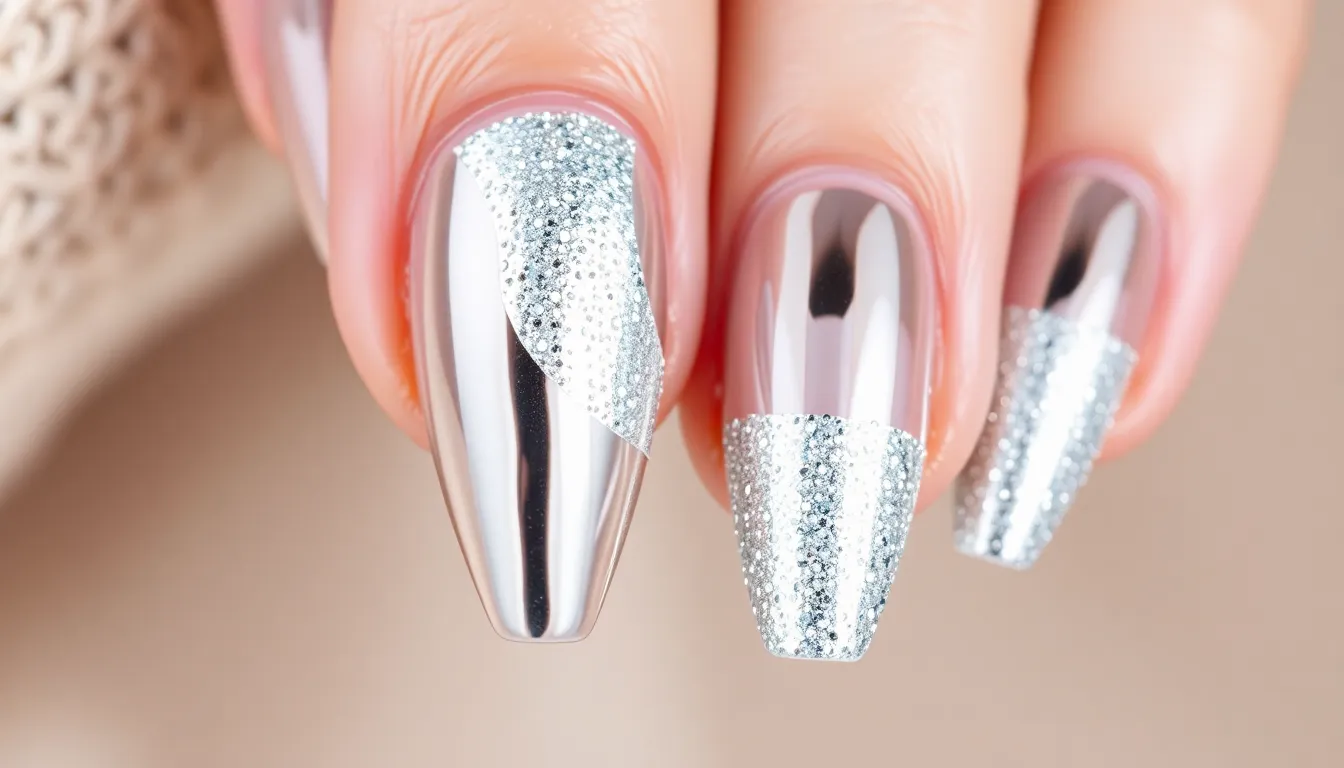 25+ Stunning Silver Nail Ideas That Will Make You Shine (Easy DIY Guide) 16 25+ Stunning Silver Nail Ideas That Will Make You Shine (Easy DIY Guide) 15