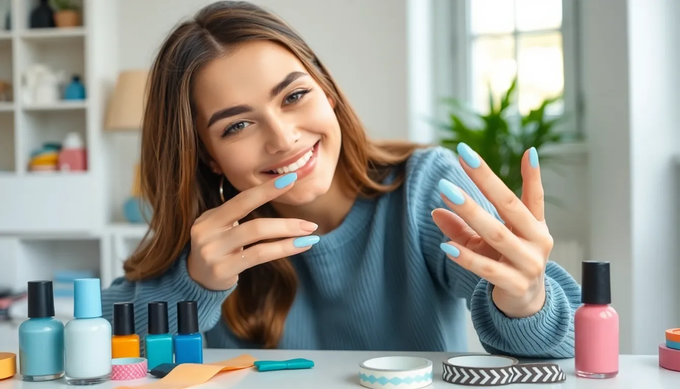 50+ Stunning Baby Blue Nail Ideas That'll Make You Ditch Your Go-To Color 18 50+ Stunning Baby Blue Nail Ideas That'll Make You Ditch Your Go-To Color 17