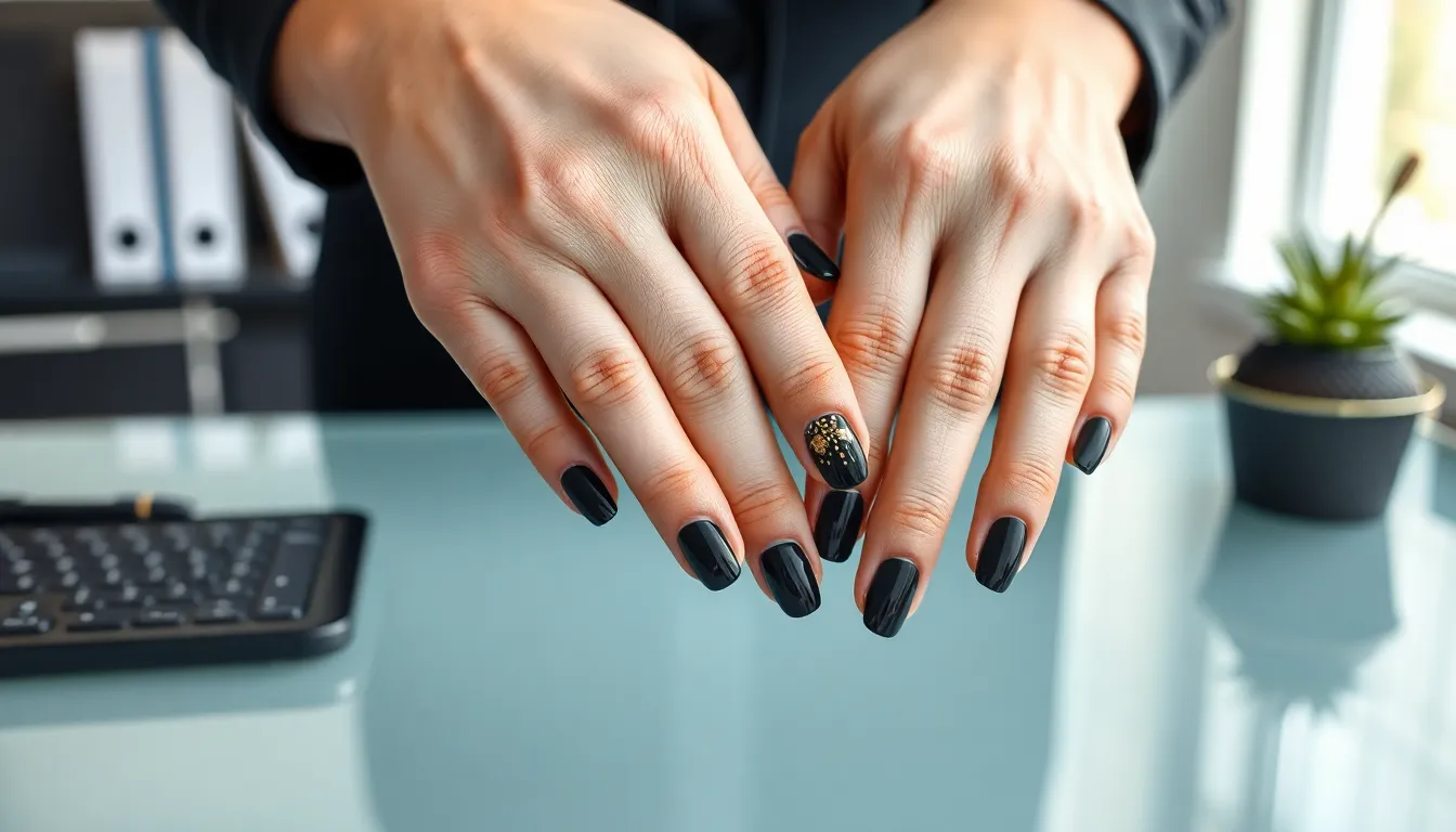 50+ Stunning Black and Gold Nail Ideas That'll Make You Feel Like Royalty 18 50+ Stunning Black and Gold Nail Ideas That'll Make You Feel Like Royalty 17