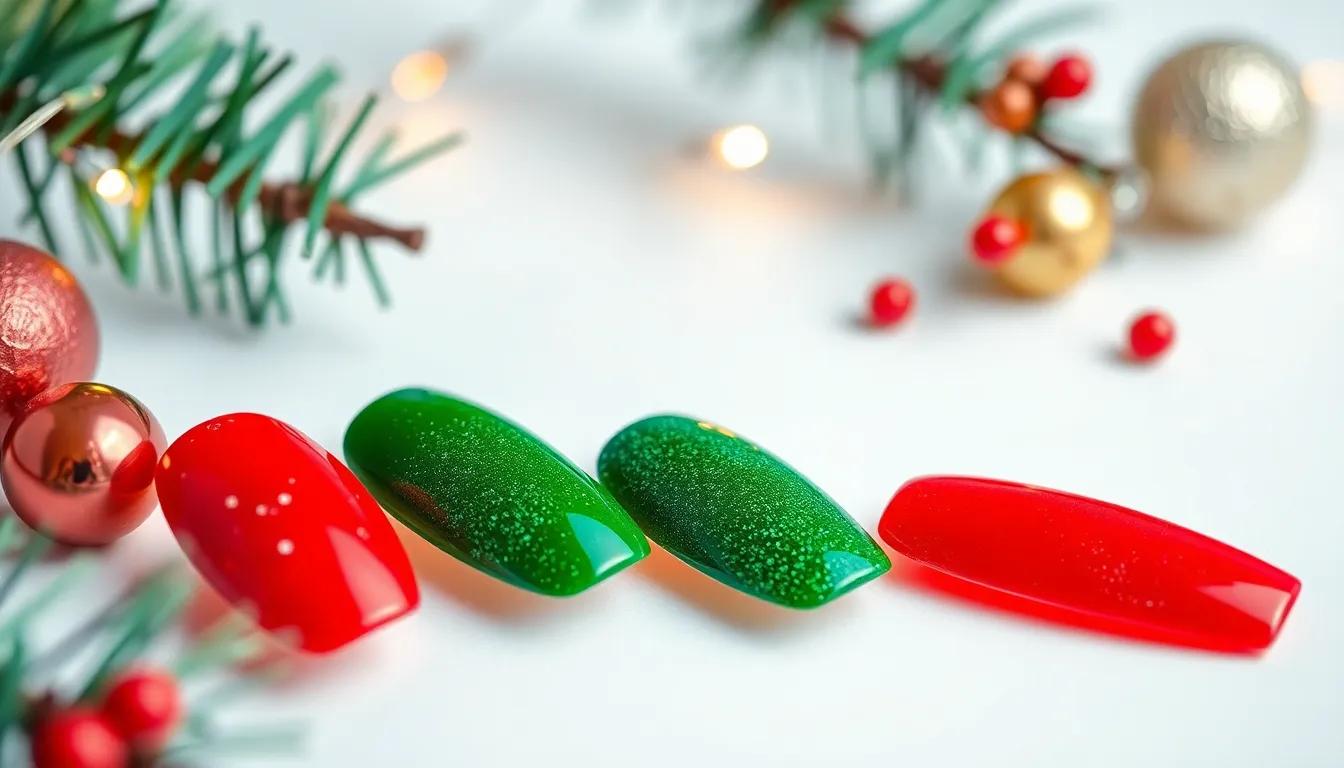 25 Stunning Christmas Dip Powder Nail Ideas to Sparkle All Season Long 18 25 Stunning Christmas Dip Powder Nail Ideas to Sparkle All Season Long 17
