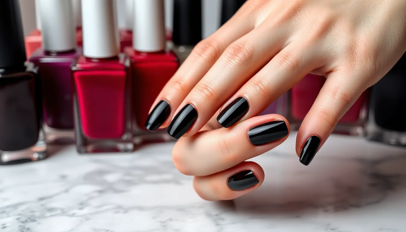 25 Stunning Dark Nail Ideas: From Gothic Art to Elegant Burgundy Designs 18 25 Stunning Dark Nail Ideas: From Gothic Art to Elegant Burgundy Designs 17